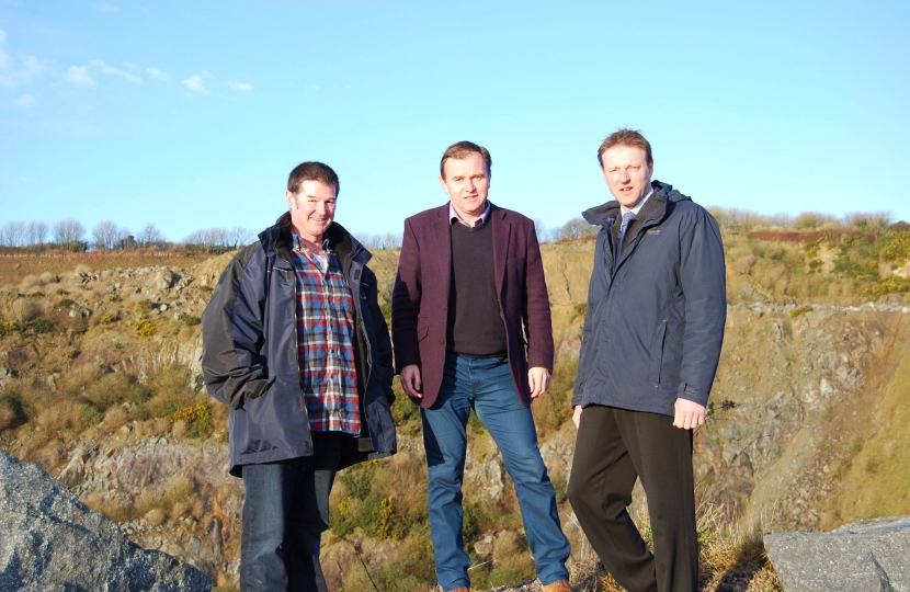 Derek Thomas M.P. at Dean Quarry