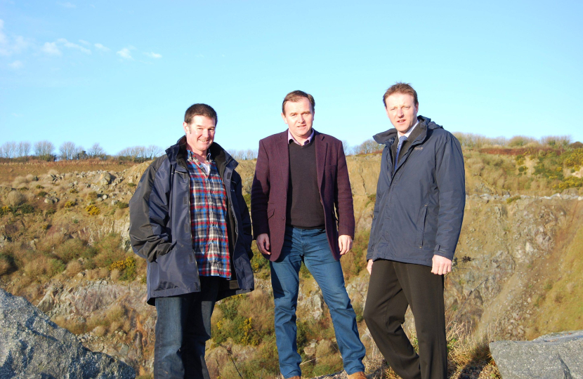Derek Thomas M.P. at Dean Quarry